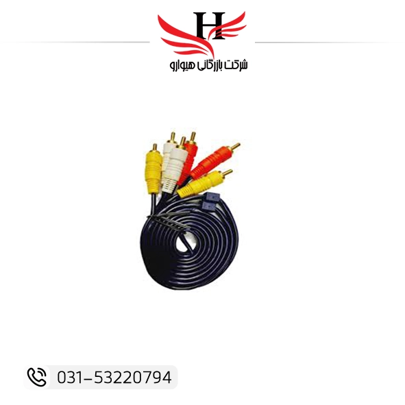 کابل تصویر 3 به 3 دیتکس DTECH سه فیش RCA مناسب خرید عمده از هیوارو نمایندگی شهرضا استان اصفهان و تهران